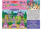 Melissa & Doug Color-Your-Own Sticker Pad – Dress-Up (280+ Stickers to Color, 18 Scenes to Fill)