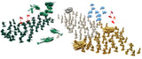Viahart 140+ Action Figures Army Men Toy Soldier Play Set With Tanks, Planes, Flags & More!