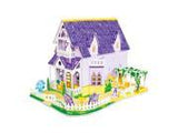 Melissa & Doug Pretty Purple Dollhouse 3-D Puzzle (16 x 10.75 x 10.75 inches, 100+ pcs)