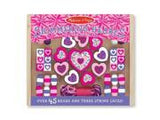 Melissa & Doug Shimmering Hearts Wooden Bead Set