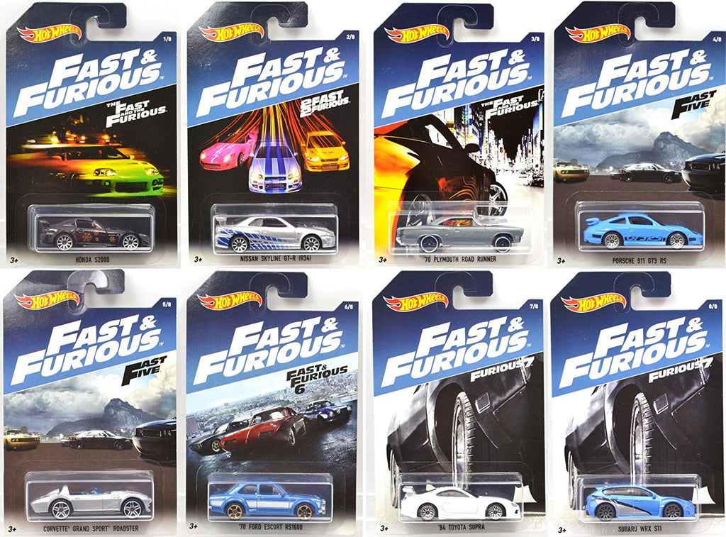 Mattel 1:64 Fast & Furious Assortment 8pcs or One Unit DWF68 By Hot Wheels