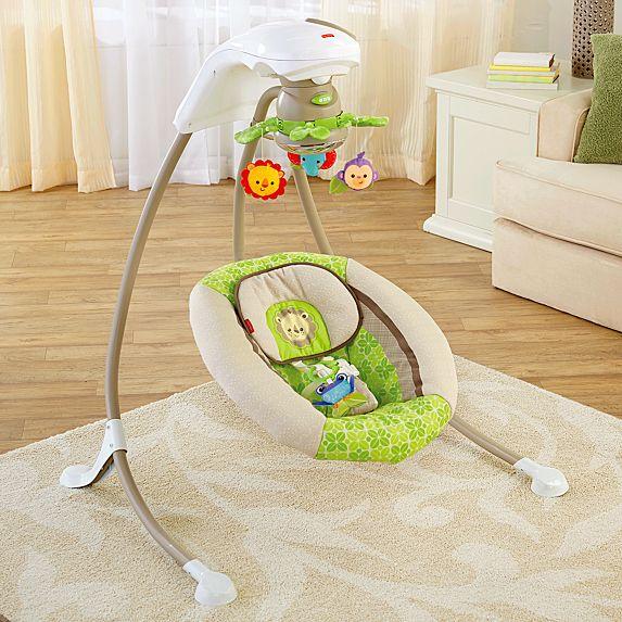 Fisher Price Rainforest Deluxe Cradle 'n Swing X7340
