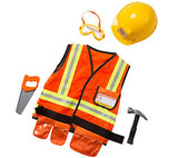 Melissa & Doug Kids Costume, Construction Worker Dress Up Set