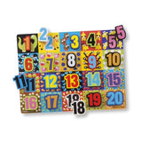 Melissa & Doug Jumbo Numbers Wooden Chunky Puzzle (20pc)