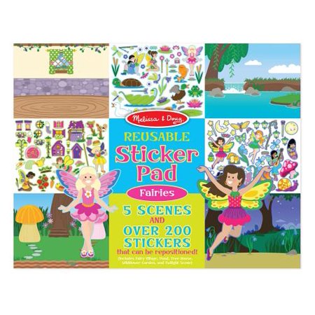 Melissa & Doug Reusable Sticker Pad: Fairies - 200+ Stickers