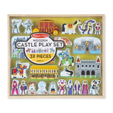 Melissa and Doug Wooden Castle and Kingdom Play Set with 32 Blocks