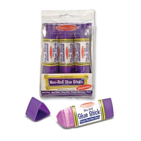 Melissa & Doug Non-Roll Glue Sticks, 3 Pack