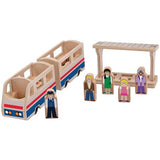 Melissa & Doug 'Whittle World' Wooden Train & Platform Toy Blue One Size