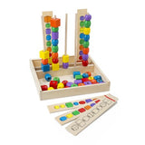 Melissa & Doug Bead Sequencing Set With 46 Wooden Beads and 5 Double-Sided Pattern Boards