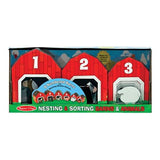 Melissa & Doug Nesting and Sorting Barns and Animals With 6 Numbered Barns and Matching Wooden Animals