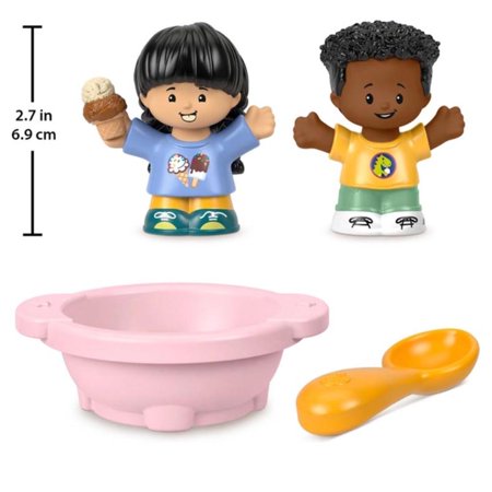 Fisher-Price Little People Figure Set - Includes 2 Little People Figures  Bowl & Spoon