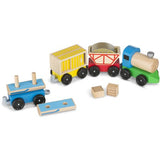 Melissa & Doug Cargo Train - Classic Wooden Toy (4 linking cars, approx. 5 inches long each)