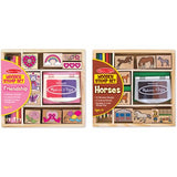 Melissa & Doug Wooden Stamp Sets (2): Friendship and Horses