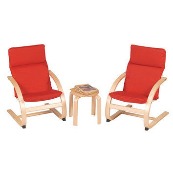 Guidecraft Classroom Furniture - Kiddie Rocker Chair Set Red G6400