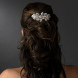 Stunning Antique Silver AB Barrette 8334