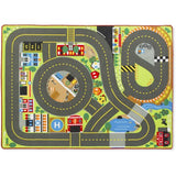 Melissa & Doug Jumbo Roadway Activity Rug With 4 Wooden Traffic Signs (79 x 58 inches)