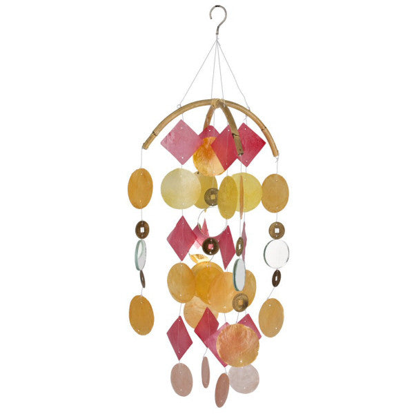 Yellow/Gold/Red Capiz Chime