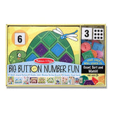 Melissa & Doug Big Button Number Fun Counting and Matching Activity Set Board Game