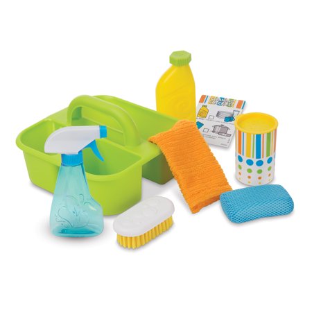 Melissa & Doug Toy Pretend Play Spray & Squirt Cleaning Caddy for Kids (8 Pcs)