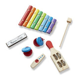 Melissa & Doug Band-in-a-Box Hum! Jangle! Shake! - 7-Piece Musical Instrument Set
