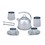 Melissa & Doug® Stainless Steel Tea Set and Storage Stand, 11 Pieces