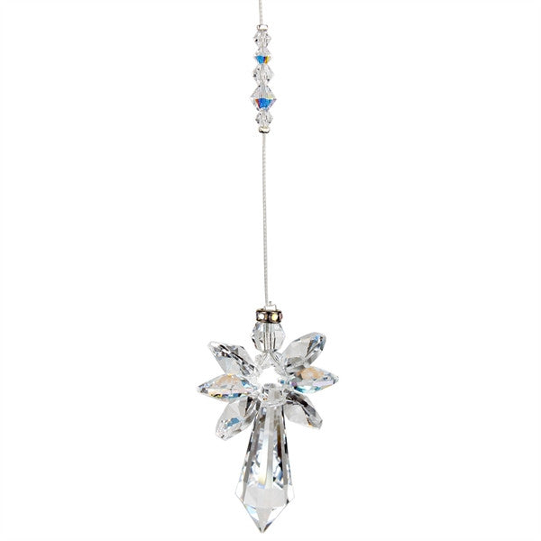 Woodstock Crystal Guardian Angel - Large, Aurora Borealis CALAB