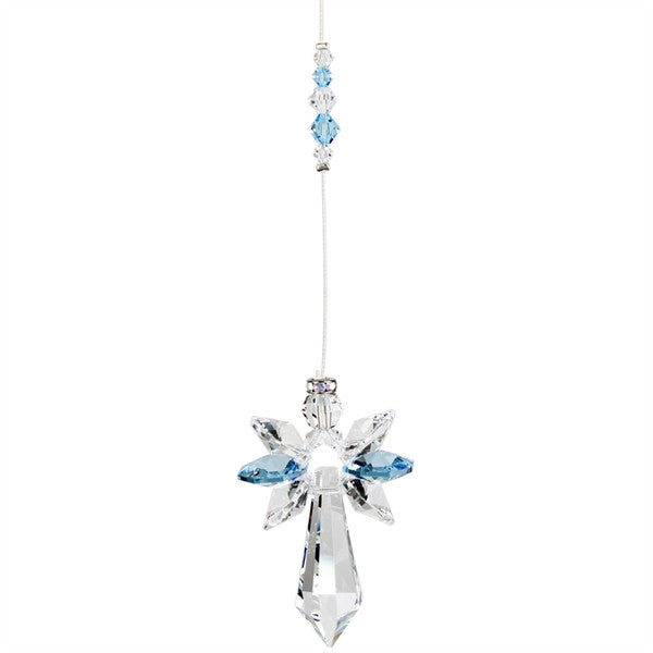 Woodstock Crystal Guardian Angel - Large, Aquamarine CALAQ