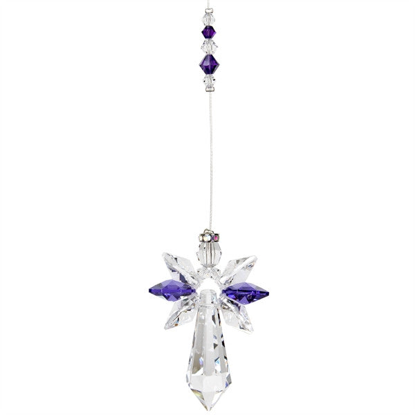 Woodstock Crystal Guardian Angel - Large, Amethyst CALAT