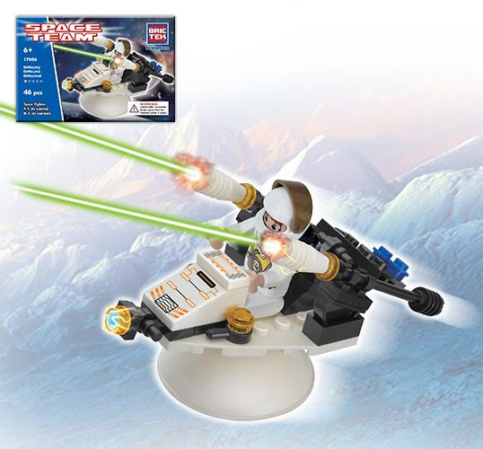 Brictek Space Fighter With Rotating Stand 17006