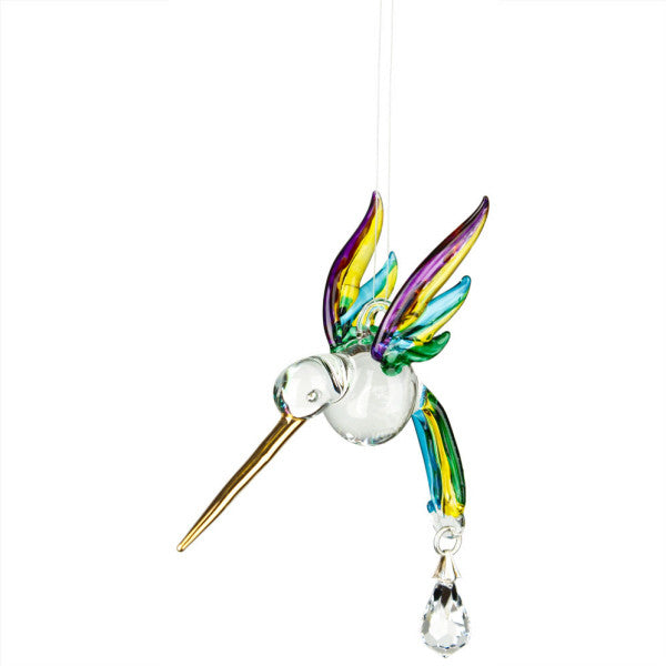 Fantasy Glass Hummingbird - Spring Pastels