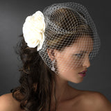 Garden Rose Cluster Flower Hair Clip 419 Cream, Ivory or White