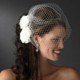 White or Ivory Jeweled Ranunculus Pair Clip 438