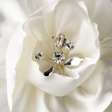 Ivory or White Flower Clip 473 with Brooch Pin
