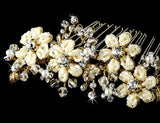 Floral Hair Comb 037 ( Elegant Gold or Silver)