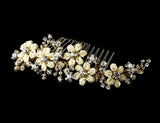 Floral Hair Comb 037 ( Elegant Gold or Silver)