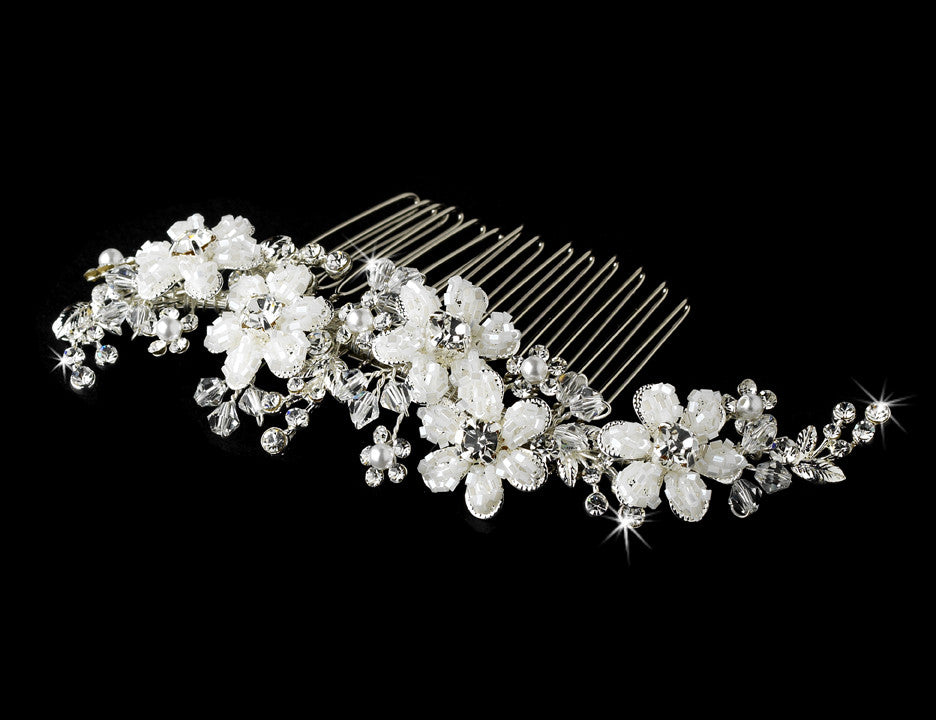 Floral Hair Comb 037 ( Elegant Gold or Silver)