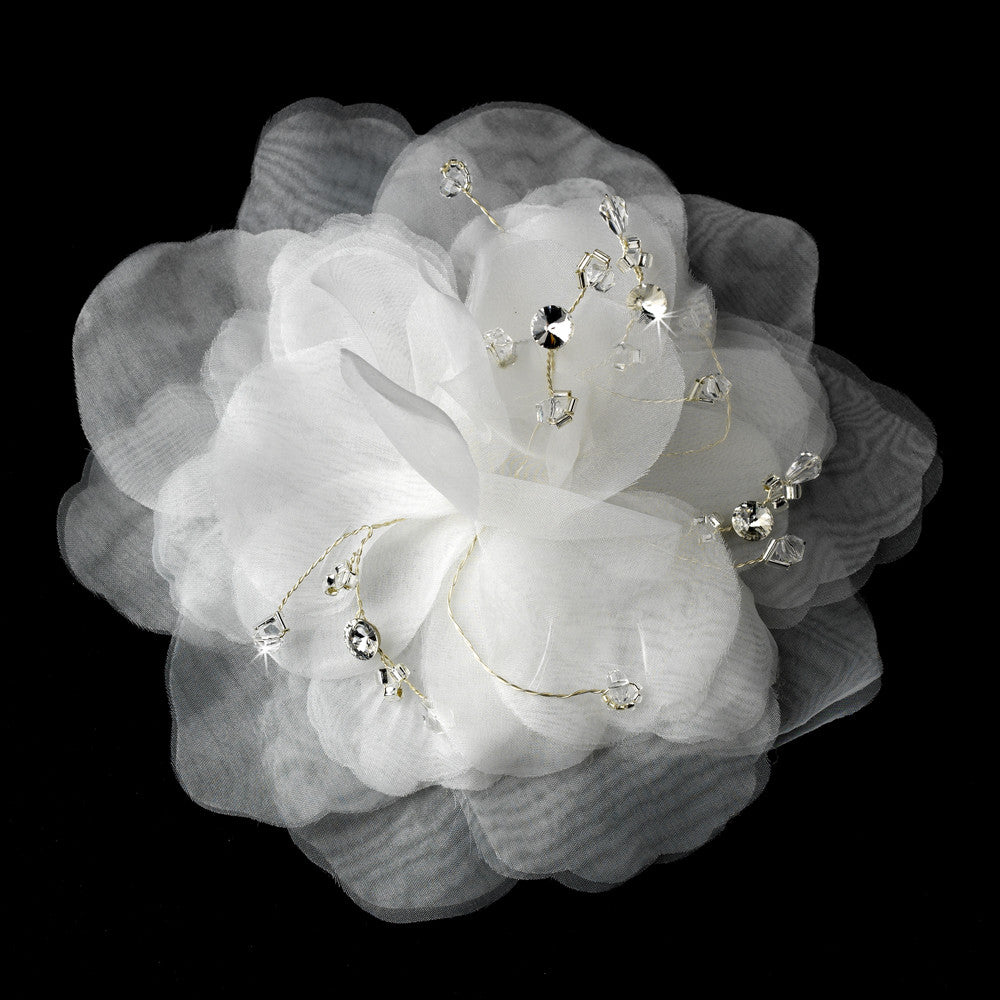 Precious Dahlia Flower Hair Accessory with Genuine Swarovski Crystals 1134