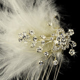 Feather Bridal Hair Accent Comb 1534