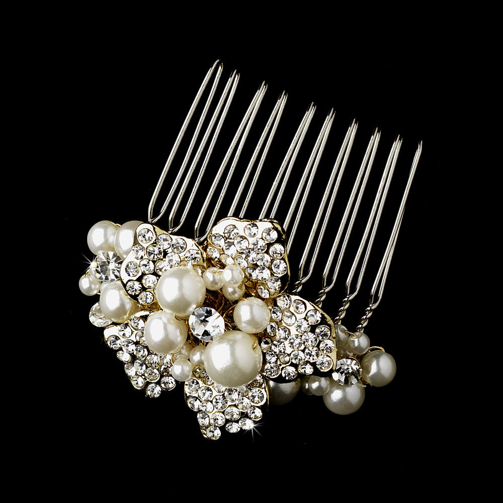 Silver or Gold Plated Bridal Comb 3473