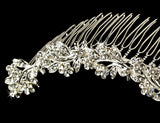Rhinestone Floral Bridal Comb 356