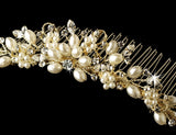 Pearl & Rhinestone Bridal Comb 4008