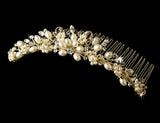 Pearl & Rhinestone Bridal Comb 4008