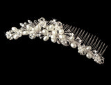 Pearl & Rhinestone Bridal Comb 4008