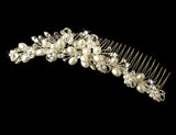 Pearl & Rhinestone Bridal Comb 4008