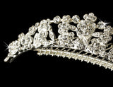 Princess Gold or Silver Plated Floral Bridal Comb 4169