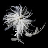 Fabulous Feather Fascinator Bridal Comb or Clip 8989