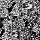 Silver Clear Floral Comb 915