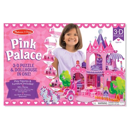 Melissa & Doug Pink Palace 3D Puzzle 100pc