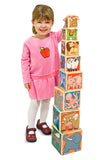 Melissa & Doug Wooden Animal Nesting Blocks - 8 Blocks Stack to Almost 3 Feet Tall