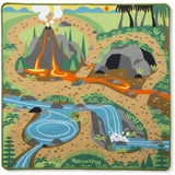 Melissa & Doug Prehistoric Playground Dinosaur Activity Rug (39 X 36) - 4 Toy Animals Toy